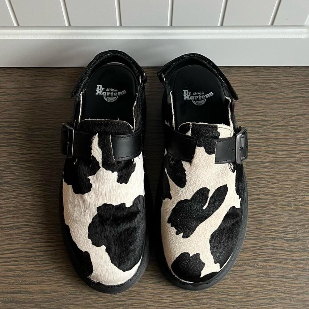 Dr. Martens Cowprint Clogs